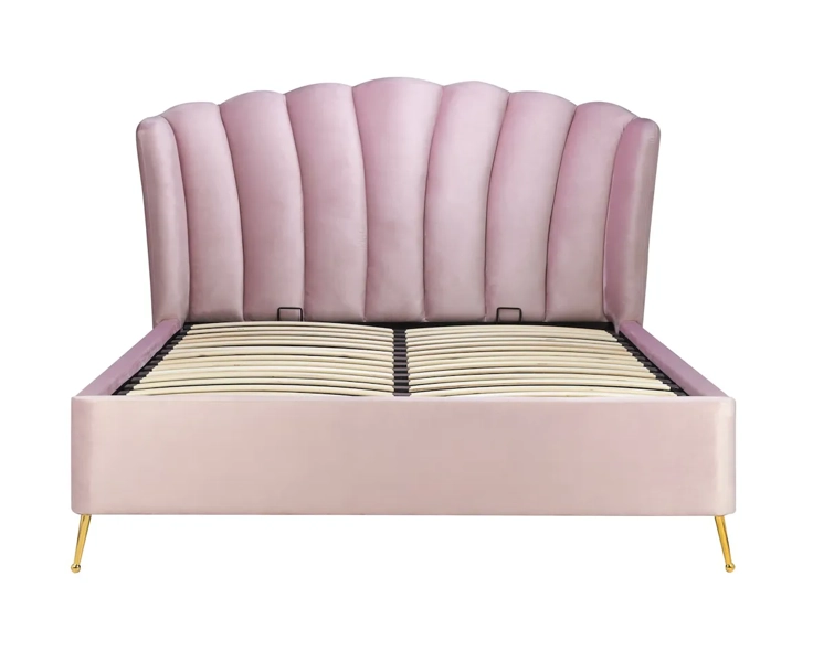 Como Pink Ottoman Bed Frame